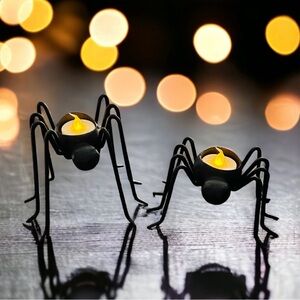 Pottery Barn Halloween Metal Spider Tea Light Party Decoration Retired Decor